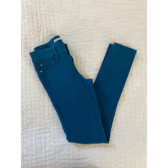 YMI Jeggings Peacock Blue Jeggings Zip Fly Mid Rise Ankle Size Medium - Picture 7 of 11